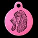 Basset Hound Engraved 31mm Large Round Pet Dog ID Tag